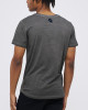 Men's Black Garment Dye Tee shirt, Gym-Fit, Low Neck, Fusilier LDN Poppy & FSLR Logo