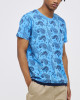 Men's Sky Blue Jersey T-Shirt, with Casual Society Paisley Monogram Print