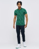 Men's British Green Polo, with Paisley Print and Embossed Casual Society Logo