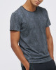 Men's Anthracite Grey Cotton Melange T-Shirt, with Antique White Barouque Gate Print