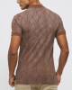 Men's Brown Pique Polo, with Antique Gate Print and Featuring Casual Society Logo