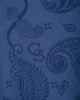 Men's Denim Blue Cotton T-Shirt, V-Neck, with Blue on Blue Paisley Design Print