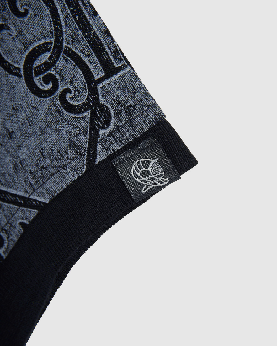 Men's Black Pique Polo, with Antique Gate Print, Featuring Casual Society Logo