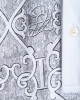 Men's White Pique Polo, with Antique Gate Print Featuring Casual Logo