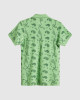 Men's Green Grass Pique Polo, with Soho 1964 all-over Paisley Print