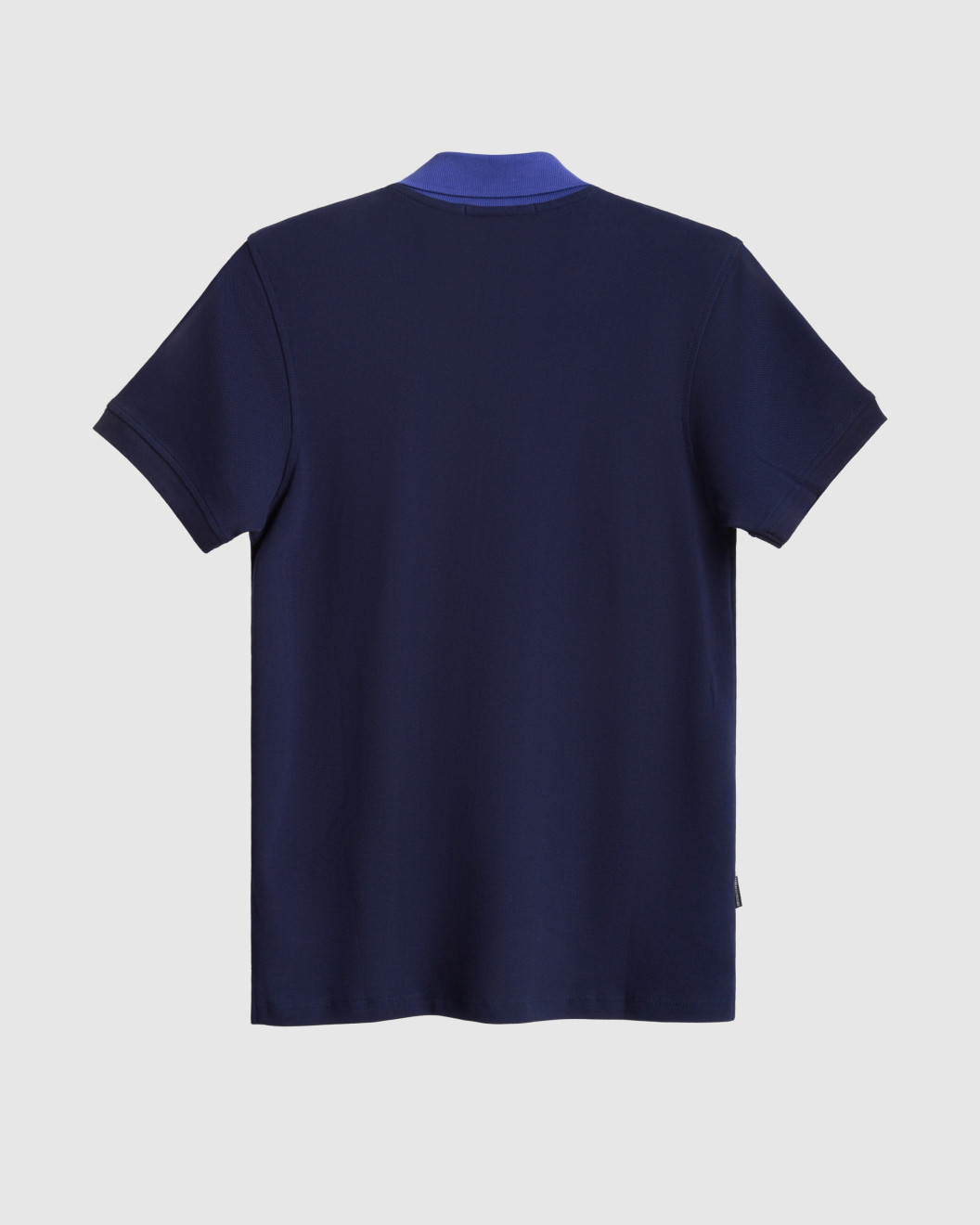 Men's Iris Blue Polo, with Navy Panel Tailoring and Casual Society Logo