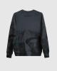 Men's Grey, Loopback Sweatshirt, with Casual Society Micro Laminate and Velvet Applique Embroidery