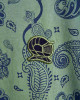 Men's Olive Jersey T-Shirt, Casual Society Paisley Monogram Print