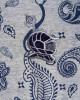 Men's Grey Melange Crew Neck T-Shirt, Casual Society Paisley Monogram Print & Velvet Logo