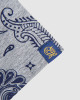 Men's Grey Melange Crew Neck T-Shirt, Casual Society Paisley Monogram Print & Velvet Logo