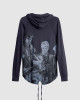 Men's Cobalt Grey, Hooded Henley, Phil Daniels - Quadrophenia Print & Casual Society Logo