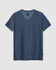 Men's Night Blue Cotton Melange T-Shirt, Casual Society X Fusilier London Stand & Deliver Rubber Print