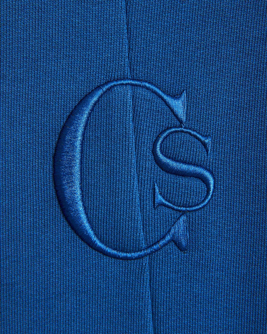 Men's Blue Loopback, Tracksuit Jacket, with Casual Society Embossed Velvet Applique Embroidery