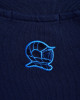 Men's Navy Blue Loop-Back Sweatshirt, with Casual Society Embossed Micro-Leather Applique Embroidery