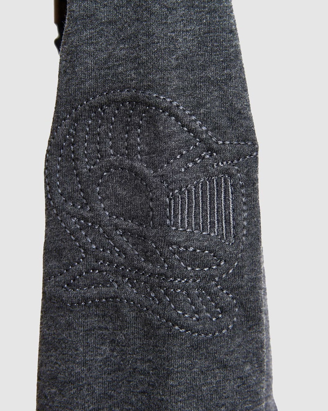 Men's Statue Grey, Hooded Henley, with Casual Society All-Over Rubber Print, Embossed Embroidery Logo