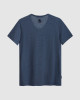 Men's Night Blue Cotton Melange T-Shirt, A For Acid Summer of  88 Sunrise-Clink St Rubber Print & Velvet Motif