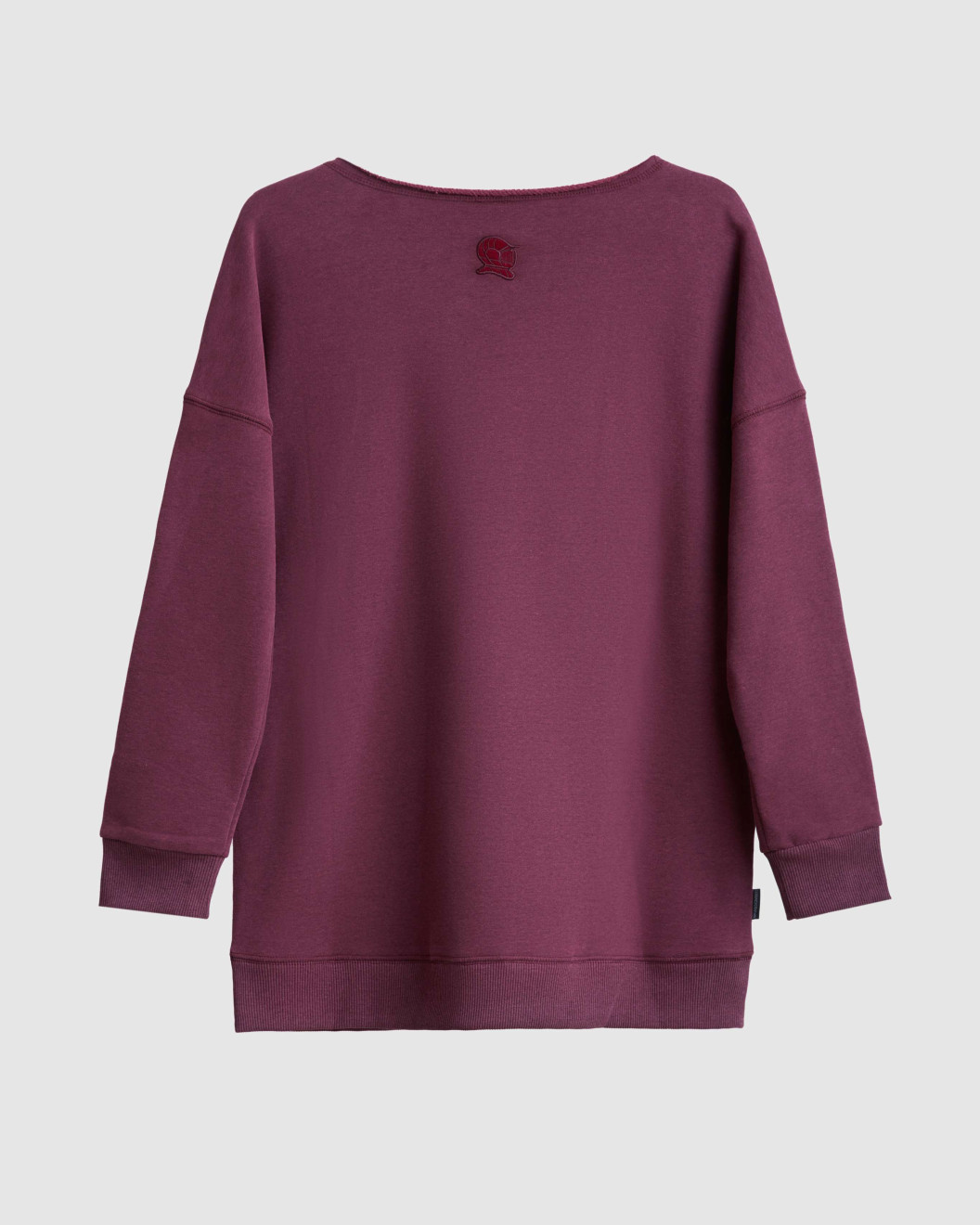 Men's Bordeux Loop-Back Sweatshirt, with Casual Society Fusilier Micro-Leather Applique Embroidery 