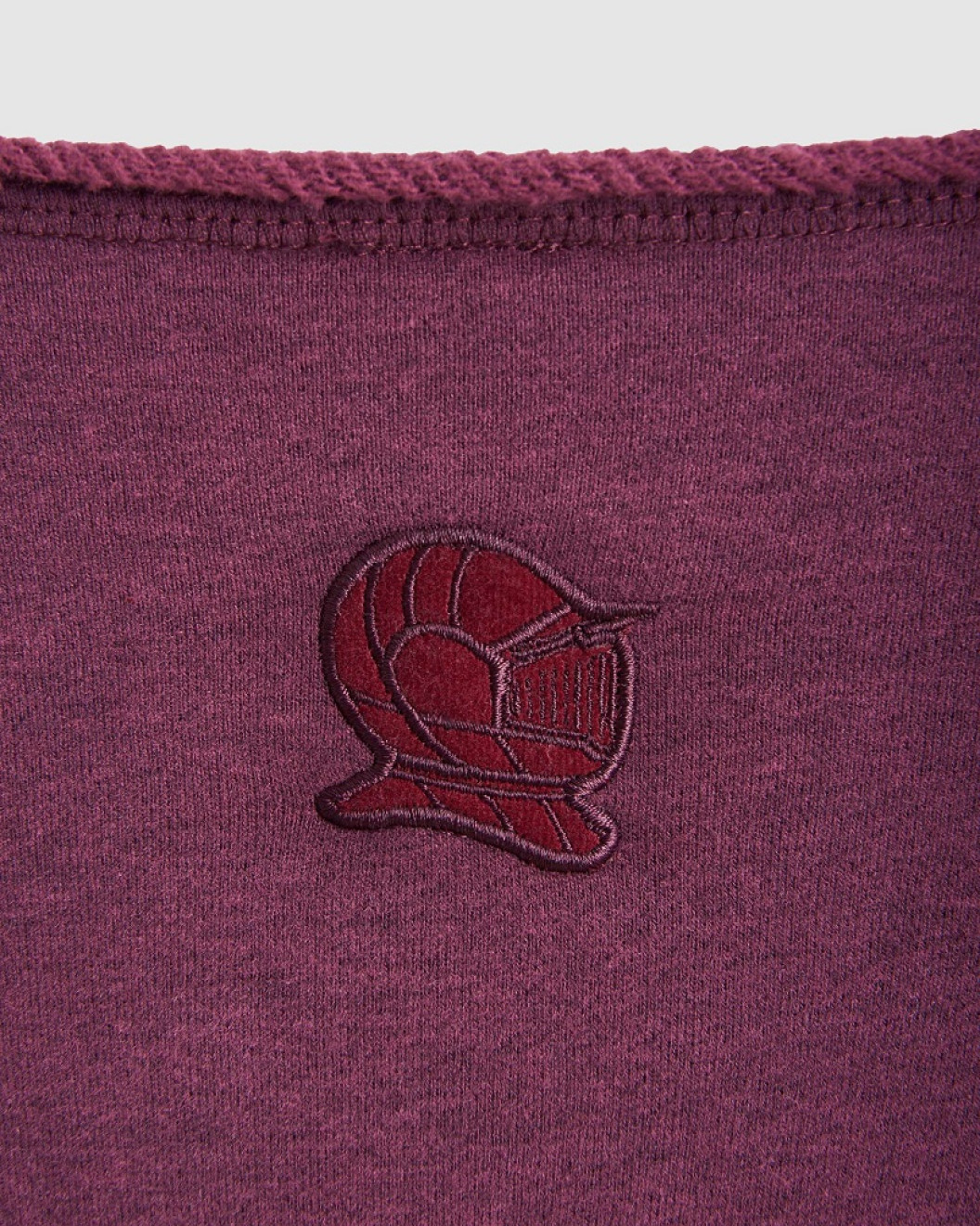 Men's Bordeux Loop-Back Sweatshirt, with Casual Society Fusilier Micro-Leather Applique Embroidery 