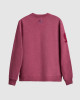 Men's Bordeux Loop-Back Sweatshirt, with Casual Society Micro-Leather Applique Embossed Embroidery