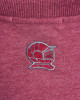 Men's Bordeux Loop-Back Sweatshirt, with Casual Society Micro-Leather Applique Embossed Embroidery