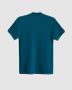 Men's Teal Polo, with Geometric Panel Tailoring and Embossed Casual Society Logo