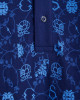 Men's Navy Polo, with Paisley Print and Embossed Casual Society Logo