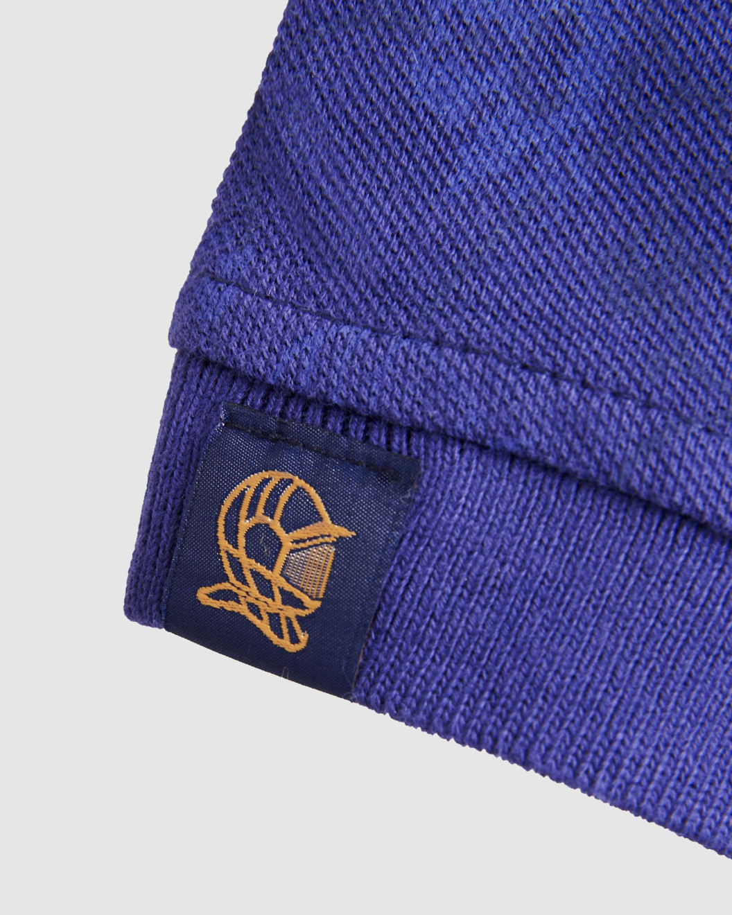 Men's Navy Polo, with Geometric Panel and Embossed Casual Society Logo