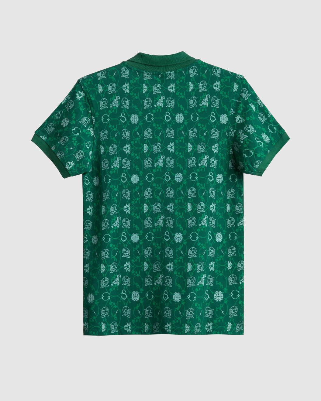 Men's British Green Polo, with Paisley Print and Embossed Casual Society Logo