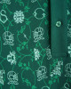 Men's British Green Polo, with Paisley Print and Embossed Casual Society Logo