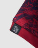 Men's Red Polo, with Baroque Wall Paper Print and Embossed Casual Society Logo