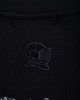 Men's Black Loop-Back Sweatshirt, with Casual Society Micro-Leather Applique Embossed Embroidery