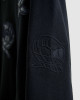 Men's Black Loop-Back Cotton Sweatshirt, with Casual Society Micro-Leather Embroidery