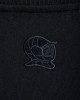 Men's Black Loop-Back Cotton Sweatshirt, with Casual Society Micro-Leather Embroidery