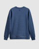 Men's Blue Loop-Back Cotton Sweatshirt, with Casual Society Micro-Leather Embroidery