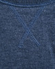 Men's Blue Loop-Back Cotton Sweatshirt, with Casual Society Micro-Leather Embroidery