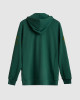 Men's Green Single Jersey Hoodie, with Casual Society Velvet Applique Embroidery