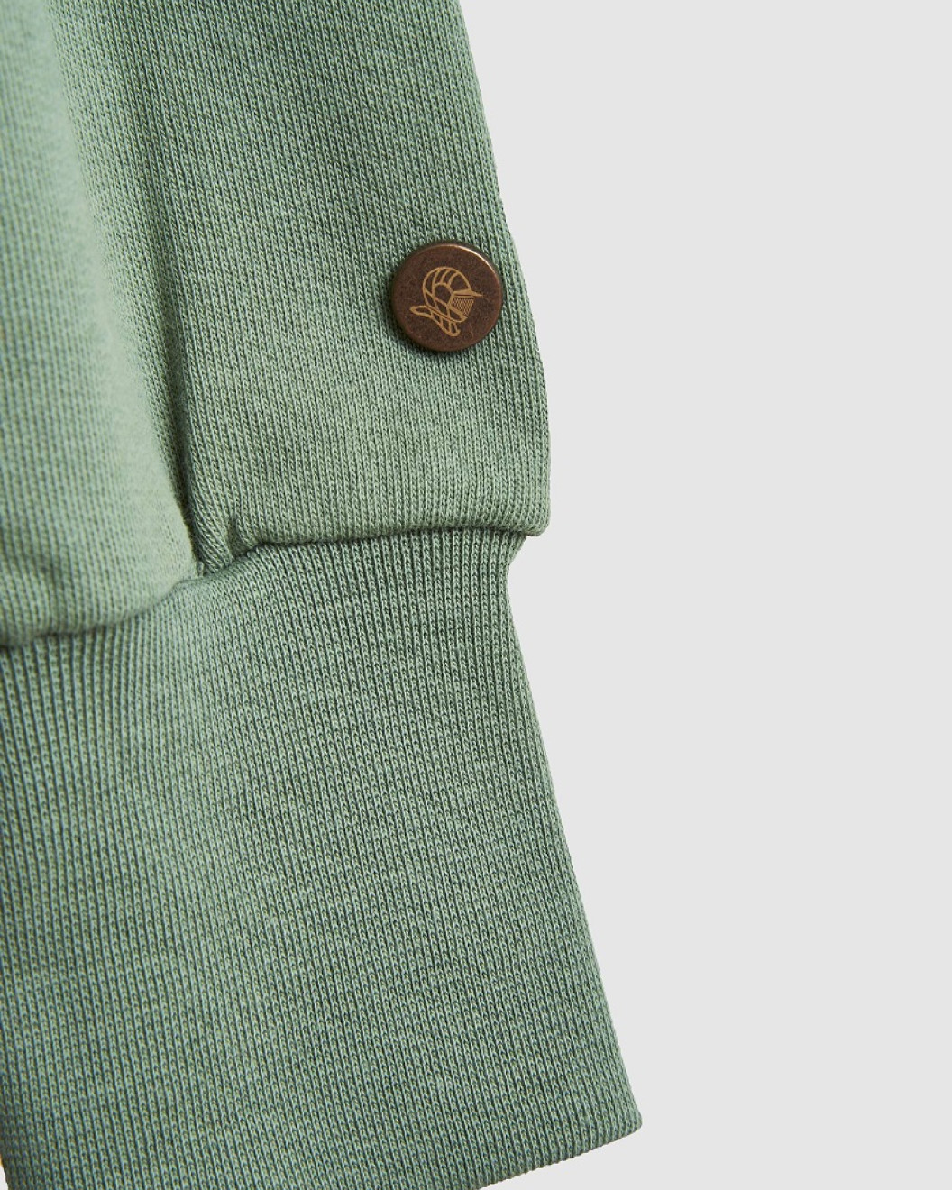 Men's Olive Loop-Back Sweatshirt, with Embossed Peaky Blinder Embroidery