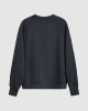 Men's Grey Loop-Back Cotton Sweatshirt, with Embossed Casual Society Micro-Leather & Velvet Embroidery