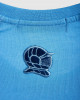 Men's Baby Blue Crew Neck T-Shirt with Raised Rubber Casual Society Printed Logo