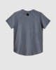 Men's Carbon Grey Crew Neck T-Shirt with Raised Rubber Print Casual Society Logo