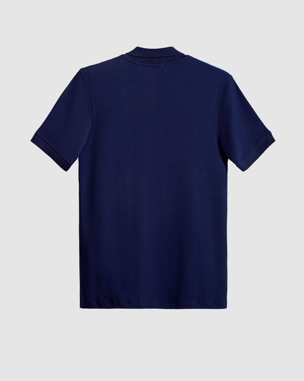 Men's Dazzling Blue Pique Polo, with Navy, White Panels and Casual Society Logo