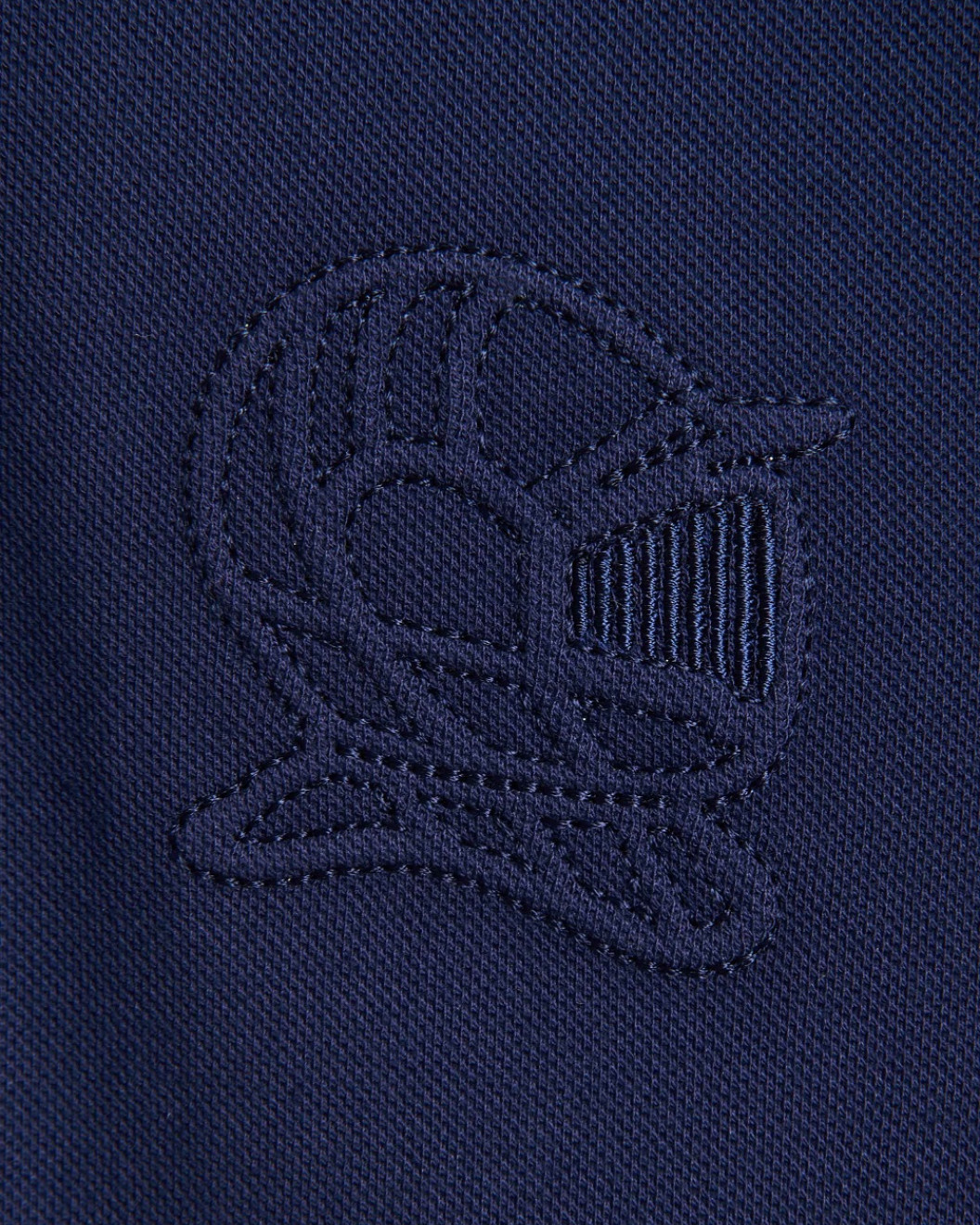 Men's Dazzling Blue Pique Polo, with Navy, White Panels and Casual Society Logo