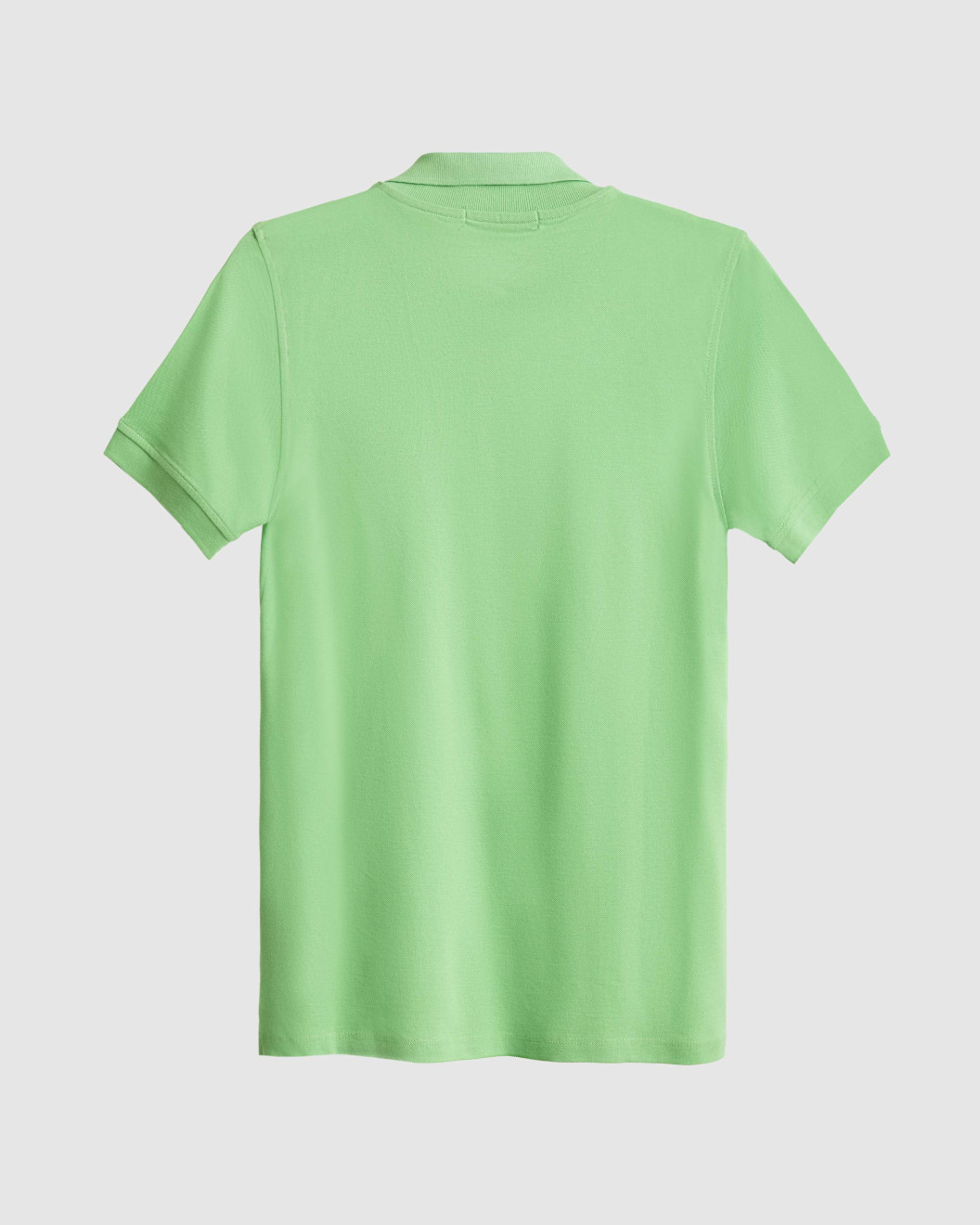 Men's Green Polo, with Contrast Geometric Panel and Casual Society Logo