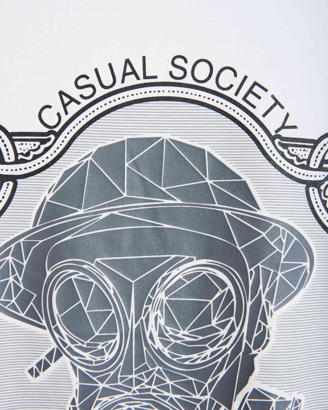 Men's Tee shirt, White Jersey Crew Neck, Fusilier Logo X Casual Society Collab