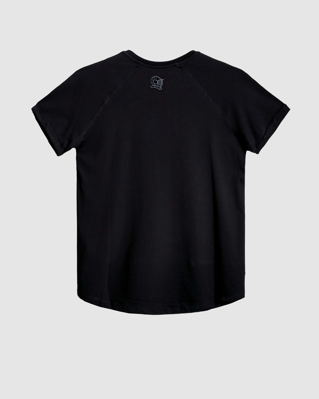 Men's Black T-Shirt, Loose Fit, with Casual Society Logo & Embossed Flock Print