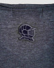 Men's Anthracite Grey Cotton Melange T-Shirt, with Classic Casual Society Logo in Black Flock Print