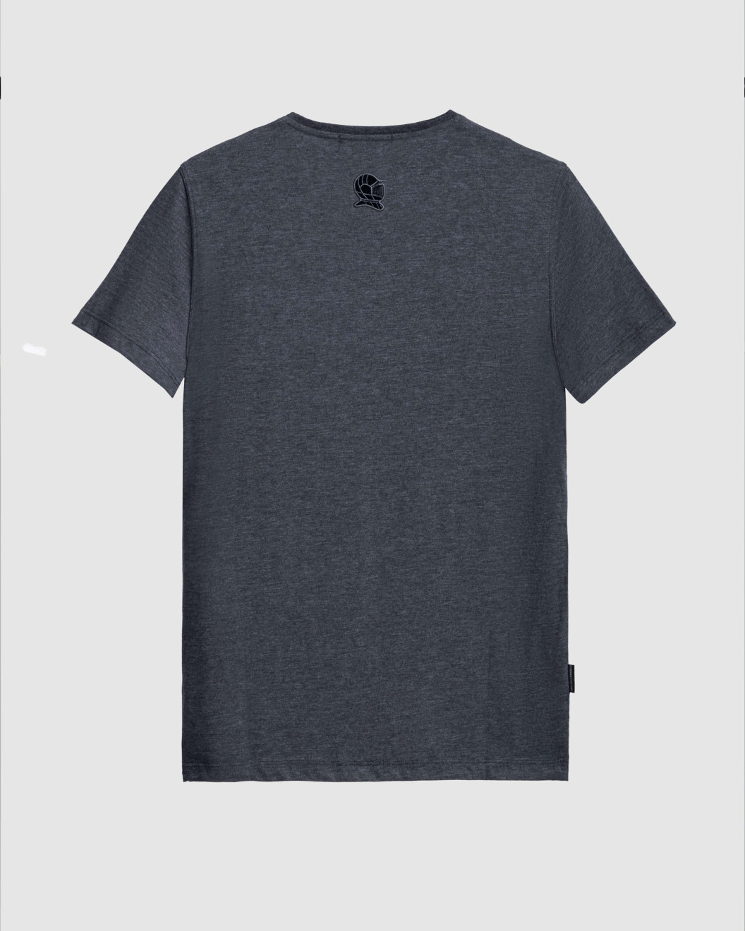 Men's Anthracite Grey Cotton Melange T-Shirt, with Flock Personal Protective Clothing Print in Light Grey & White