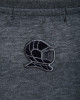 Men's Anthracite Grey Cotton Melange T-Shirt, with Flock Personal Protective Clothing Print in Light Grey & White