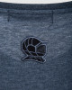 Men's Night Blue Cotton Melange T-Shirt, with Black Terrace Union Made Antique Flock Print in Black