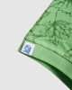 Men's Pastel Green Pique Polo, with Autumn Leaves Print and Casual Society Logo